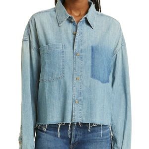 Mother Roomie Double Frenchie Cropped Shirt